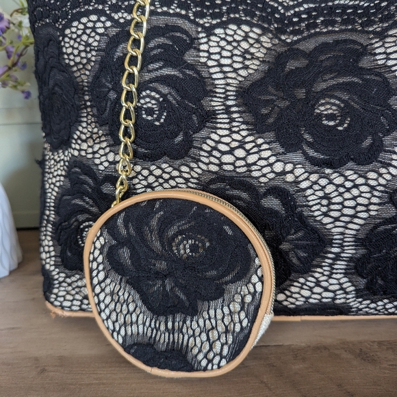 Betsey Johnson Floral Lace Tote Bag - Picture 5 of 12